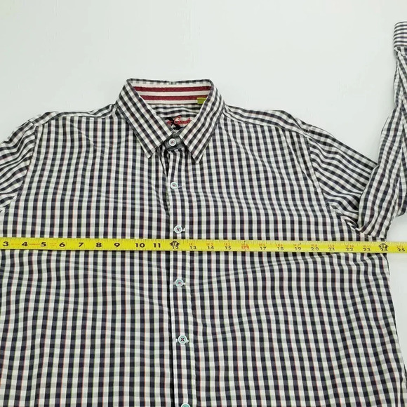 Robert Graham "X" Tailored Fit XL Men's Embroidered Logo Black White Red Trim - Picture 2 of 10